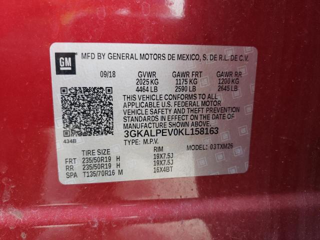 3GKALPEV0KL158163 GMC Terrain Slt