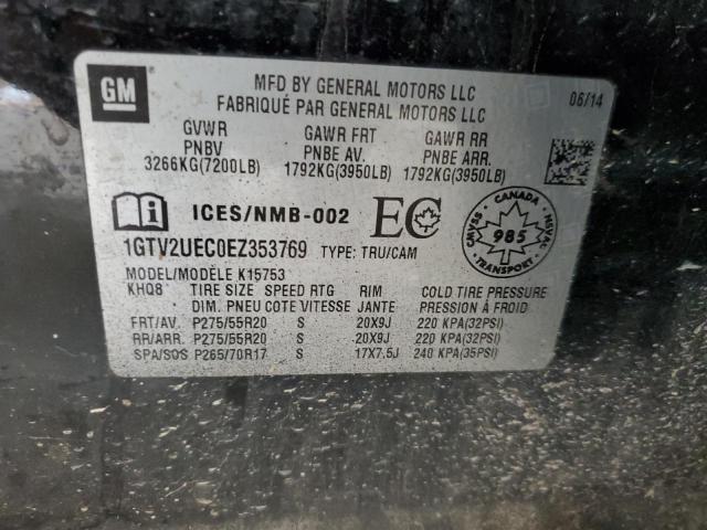1GTV2UEC0EZ353769 GMC Sierra K1500 Sle