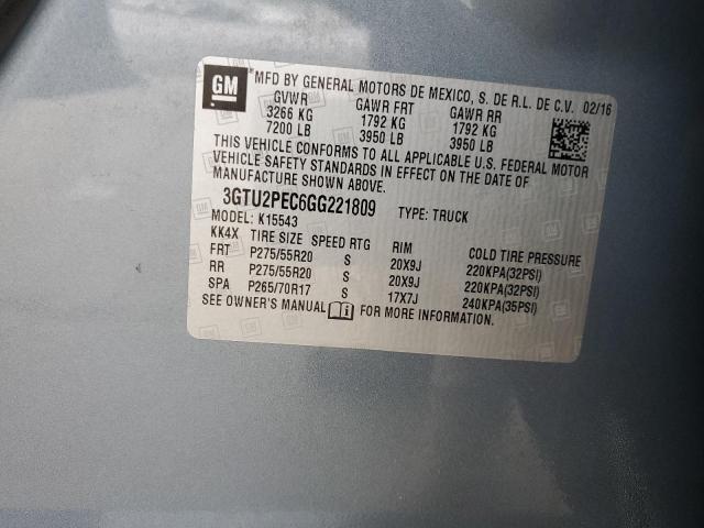 3GTU2PEC6GG221809 GMC Sierra K1500 Denali