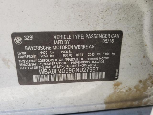 WBA8E9G59GNU27987 BMW 328 I Sulev