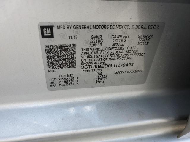 3GTU9BED0LG179493 GMC Sierra K1500 Sle