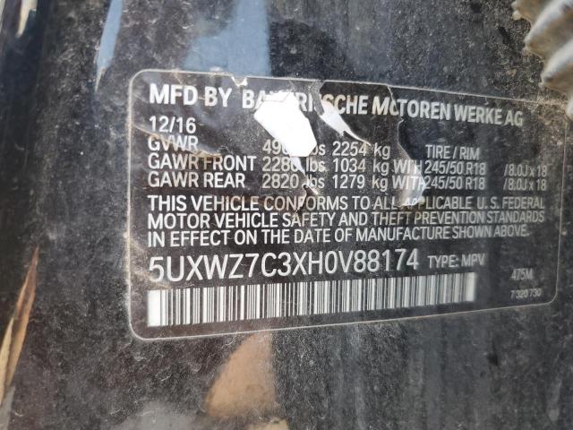 5UXWZ7C3XH0V88174 BMW X3 Sdrive28i