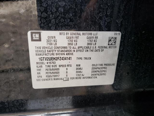 1GTV2UEH2FZ434141 GMC Sierra K1500 Sle