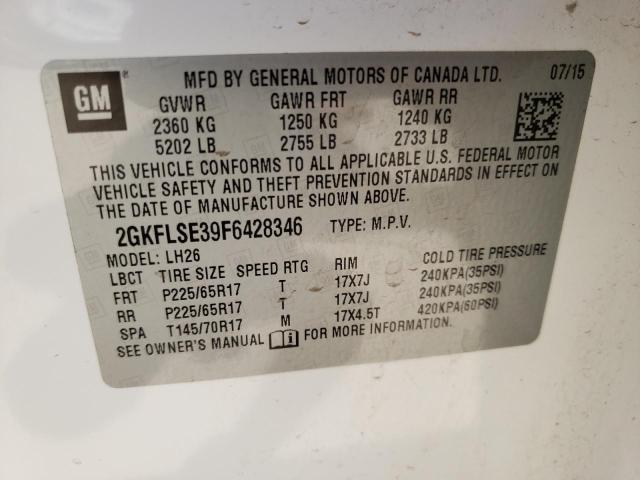 2GKFLSE39F6428346 GMC Terrain Slt