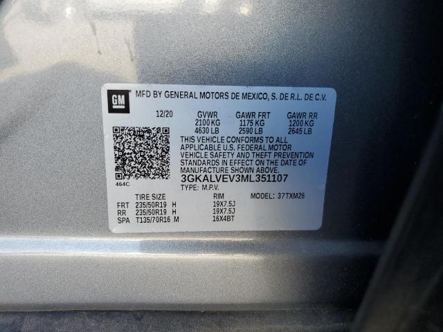 3GKALVEV3ML351107 GMC Terrain Slt