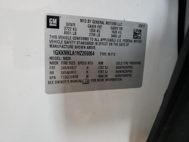 1GKKNKLA1HZ269064 GMC ACADIA SLE