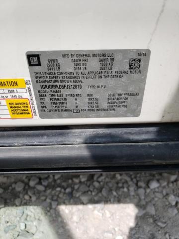 1GKKRRKD5FJ212810 GMC Acadia Slt-1