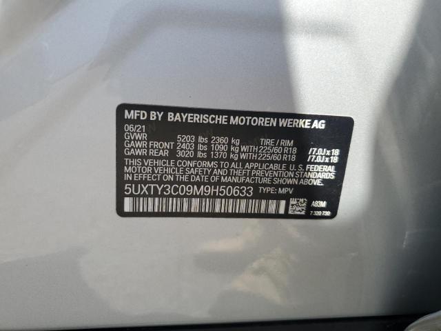 5UXTY3C09M9H50633 BMW X3 Sdrive30i