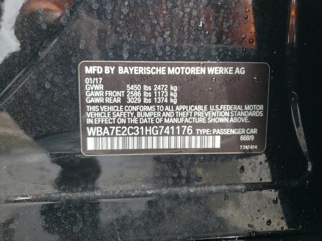 WBA7E2C31HG741176 BMW 740 I
