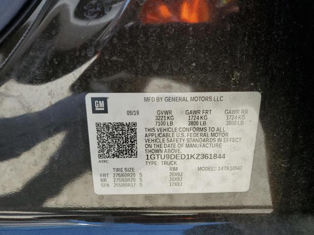 1GTU9DED1KZ361844 GMC Sierra K1500 Slt