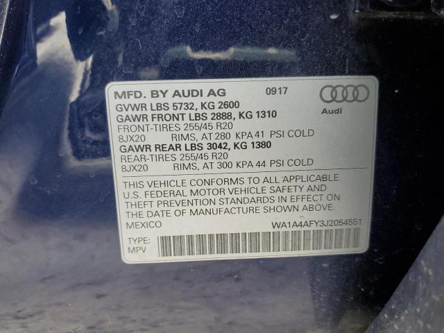 WA1A4AFY3J2054551 Audi Sq5 Premium Plus