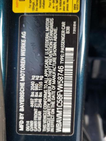 WBAVM1C58FVW58746 BMW X1 Sdrive28i