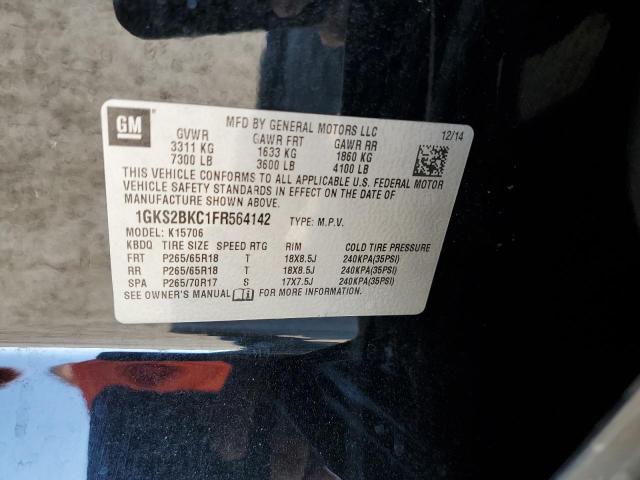 1GKS2BKC1FR564142 GMC YUKON SLT