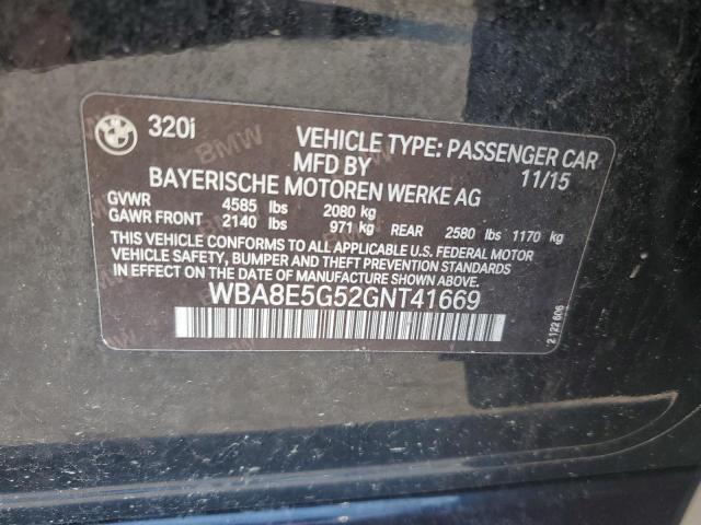 WBA8E5G52GNT41669 BMW 320 XI