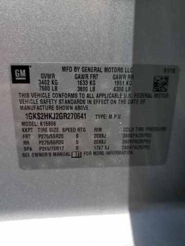 1GKS2HKJ2GR270641 GMC YUKON XL DENALI
