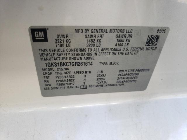 1GKS1BKC7GR261614 GMC YUKON SLT