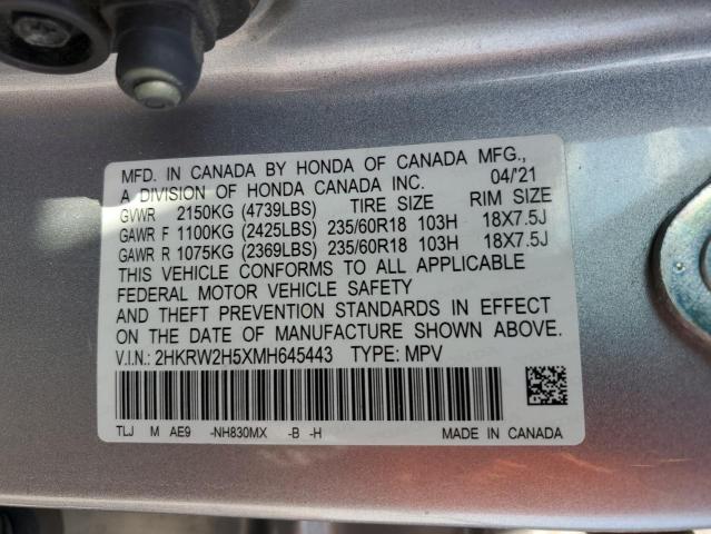 2HKRW2H5XMH645443 Honda CR-V EX