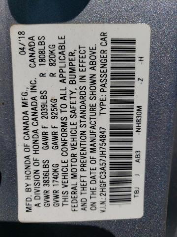 2HGFC3A57JH754847 Honda CIVIC SI