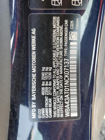 WBA43AT01NCK07137 BMW 430xi