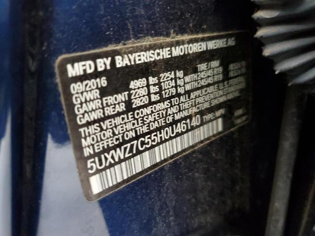 5UXWZ7C55H0U46140 BMW X3 Sdrive28i