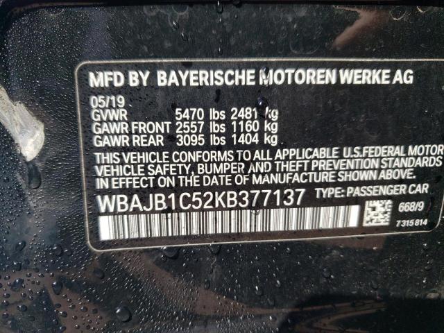 WBAJB1C52KB377137 BMW 530XE