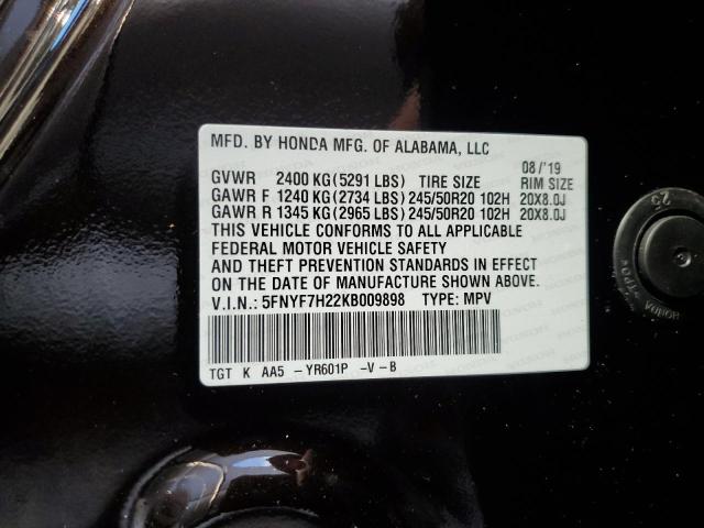5FNYF7H22KB009898 Honda Passport Sport