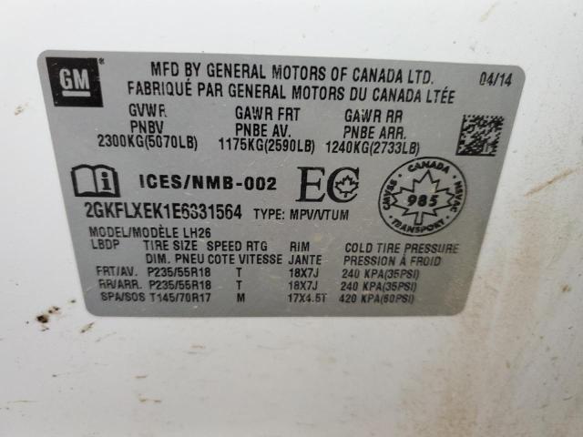 2GKFLXEK1E6331564 GMC Terrain Slt