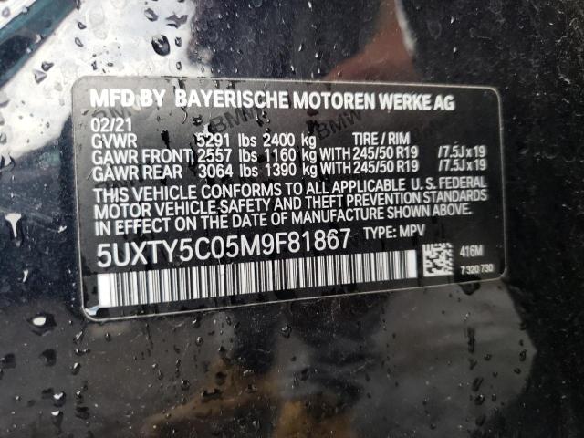 5UXTY5C05M9F81867 BMW X3 Xdrive30i