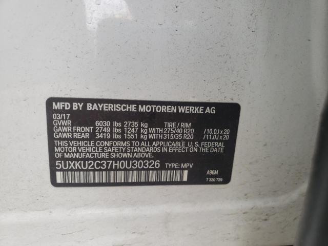 5UXKU2C37H0U30326 BMW X6 Xdrive35i