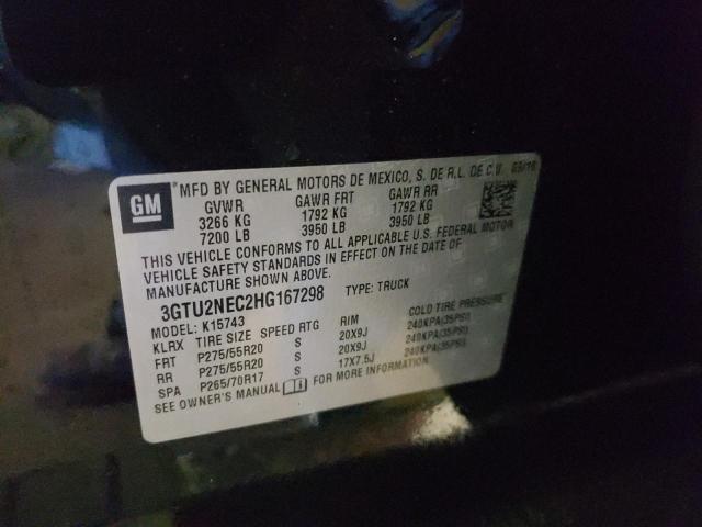 3GTU2NEC2HG167298 GMC Sierra K1500 Slt