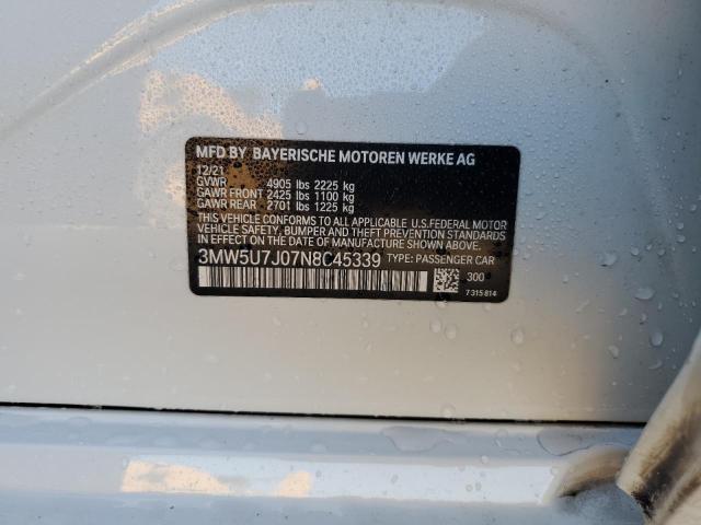 3MW5U7J07N8C45339 BMW M340I