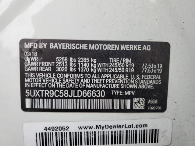 5UXTR9C58JLD66630 BMW X3 Xdrive30i