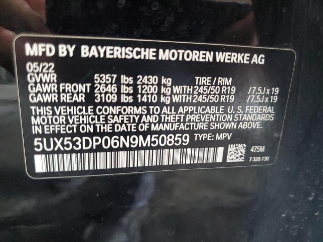 5UX53DP06N9M50859 BMW X3 Xdrive30i