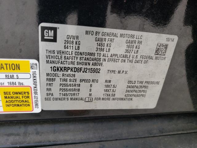 1GKKRPKD8FJ215902 GMC ACADIA SLE