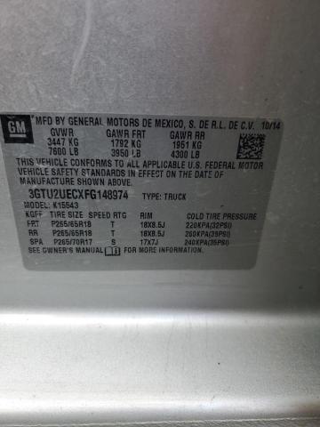3GTU2UECXFG148974 GMC Sierra K1500 Sle
