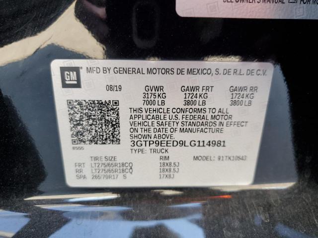 3GTP9EED9LG114981 GMC Sierra K1500 At4