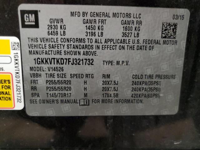 1GKKVTKD7FJ321732 GMC Acadia Denali