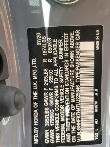 SHHFK7H47LU225346 Honda Civic Sport