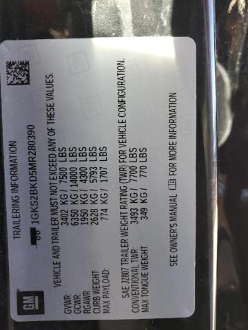 1GKS2BKD5MR280390 GMC YUKON SLT