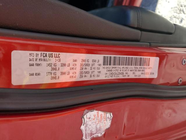 1C4RDHDG4JC254358 Dodge DURANGO GT