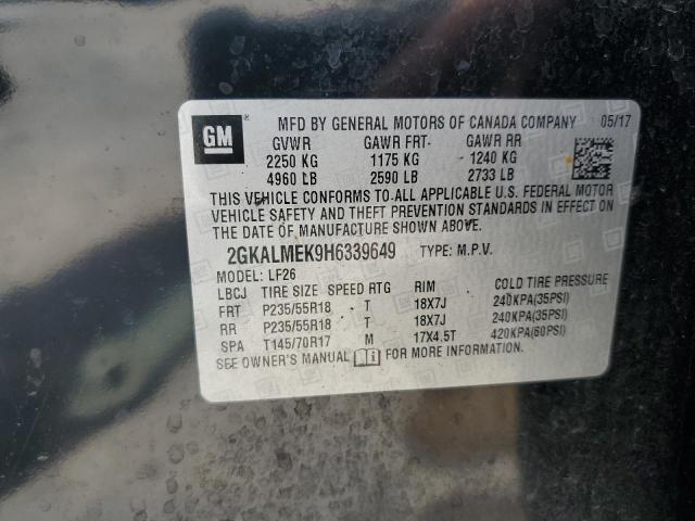2GKALMEK9H6339649 GMC Terrain Sle