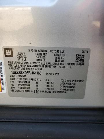 1GKKRSKD6FJ161163 GMC Acadia Slt-2
