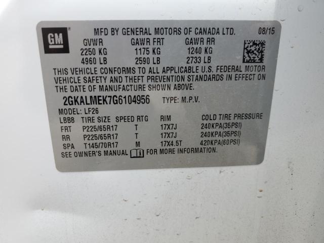 2GKALMEK7G6104956 GMC Terrain Sle