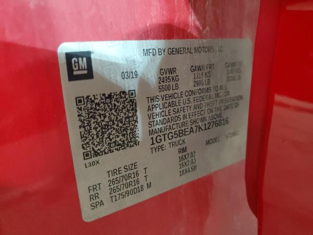 1GTG5BEA7K1276816 GMC Canyon
