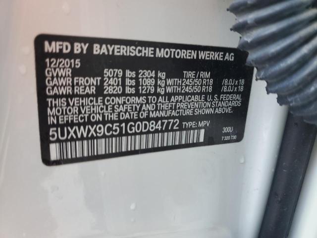 5UXWX9C51G0D84772 BMW X3 Xdrive28i