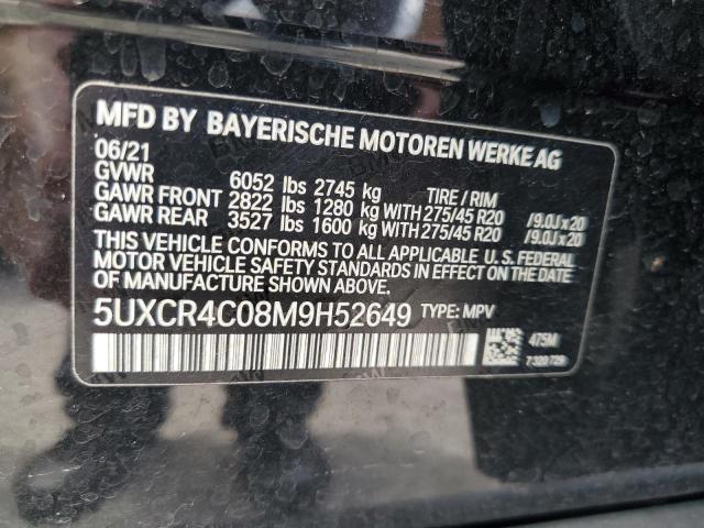 5UXCR4C08M9H52649 BMW X5 Sdrive 40i