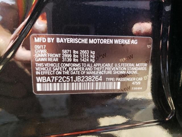 WBA7F2C51JB238264 BMW 750 Xi
