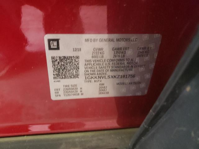 1GKKNVLSXKZ191756 GMC Acadia All Terrain