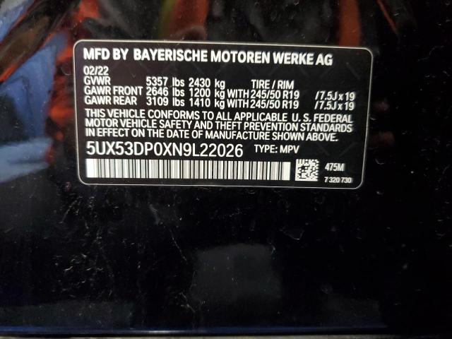 5UX53DP0XN9L22026 BMW X3 Xdrive30i