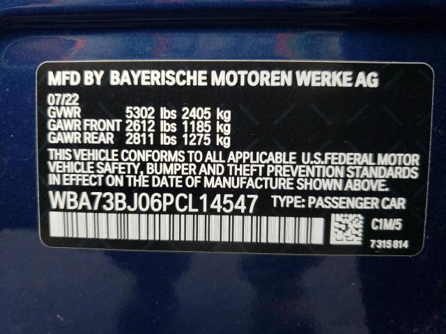WBA73BJ06PCL14547 BMW 540 XI